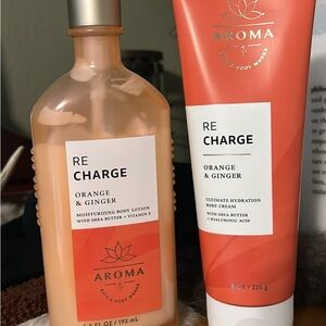 Bath & Body Works Orange & Ginger Moisturizer and Body Cream Set